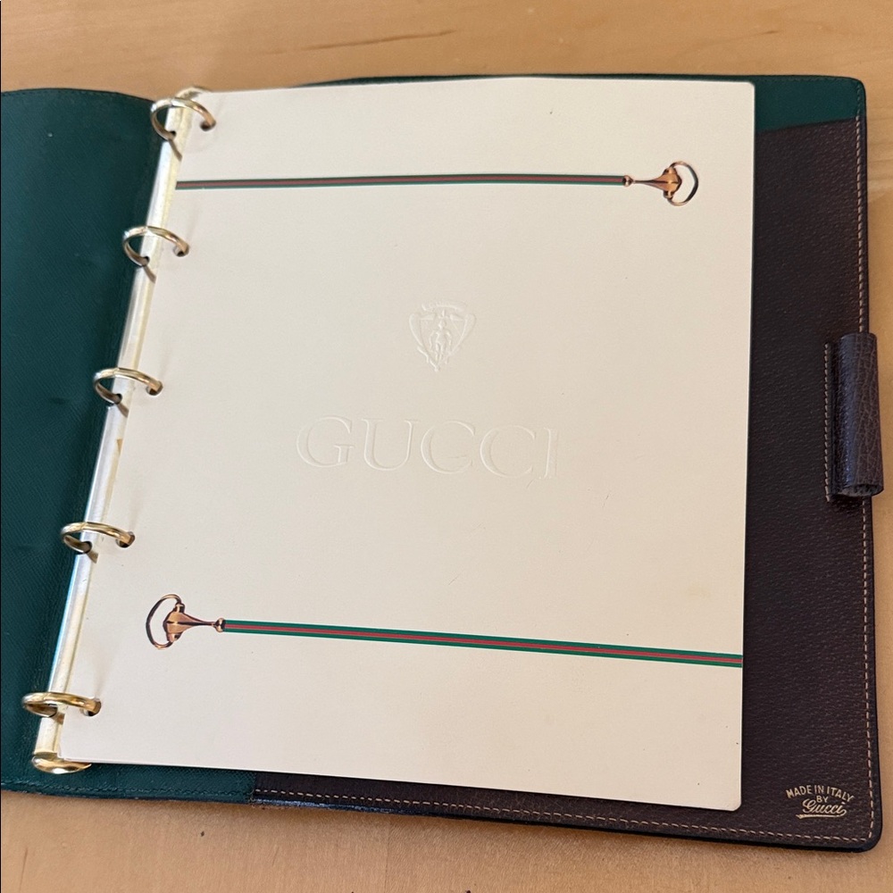 GUCCI GG Monogram Vintage 5 Ringed Binder Cover - Picture 3 of 8
